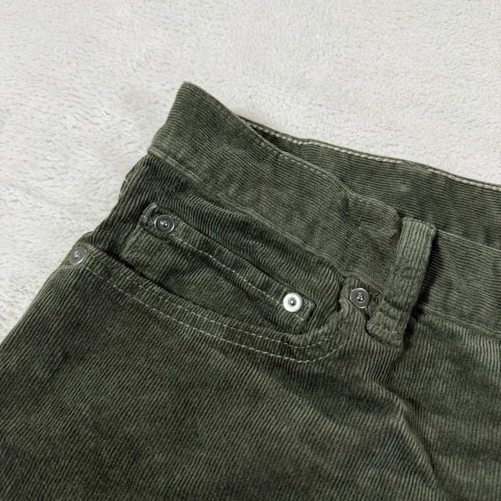 Banana Republic Mens 38x32 Travel Slim Fit Green Corduroy Pants Chino Preppy